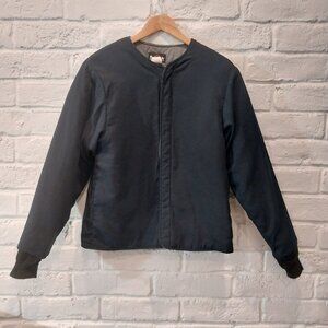 Bulwark Flame Resistant Jacket Mens Small Midweight Snap Buttons FR Nomex Blue.